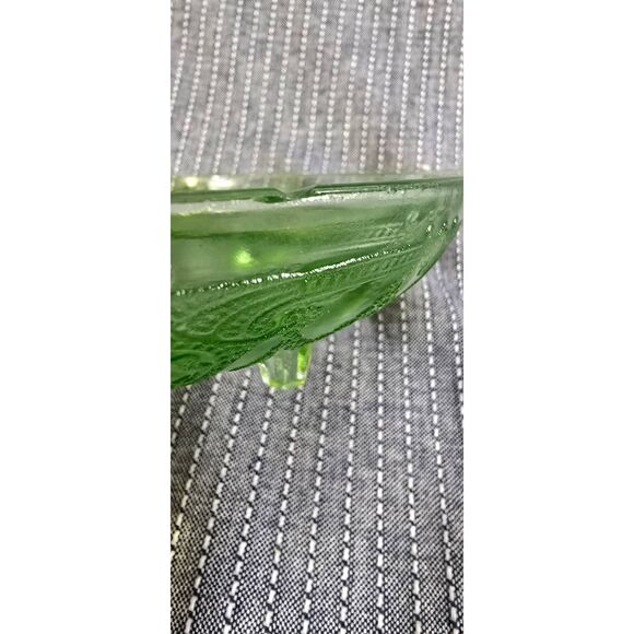 Green Depression Glass Divided Relish Dish Cameo/Ballerina line - Picture 6 of 10